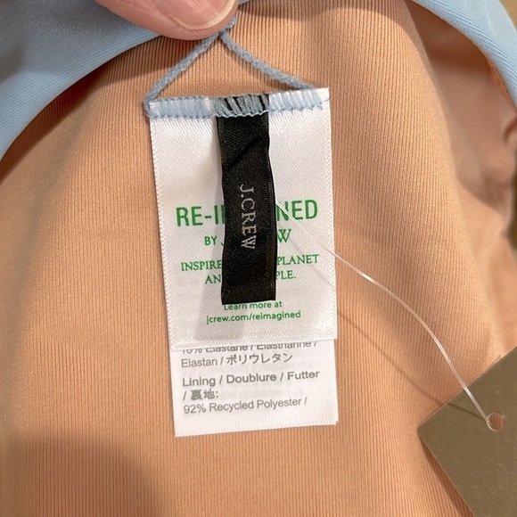 NWT J. Crew Blue Curved Waist Cheeky Bikini Bottom Size S - Picture 6 of 10